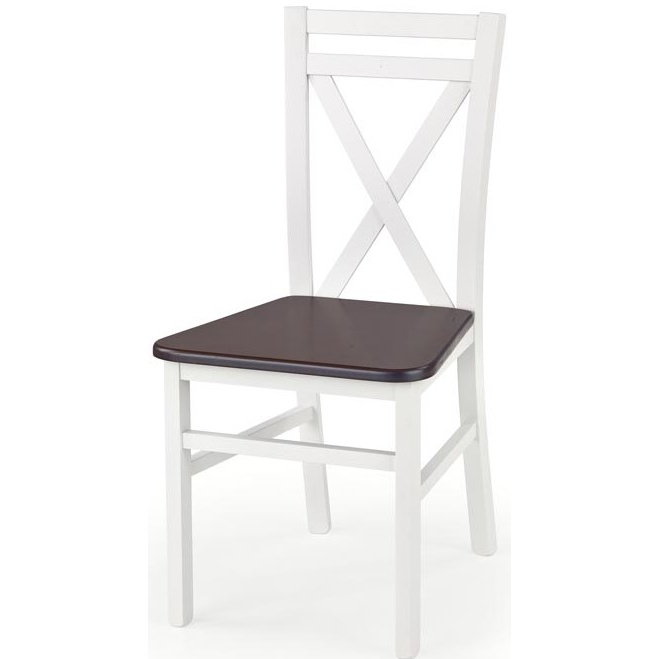 Jedálenská stolička DARIUSZ 2 biela / tm. orech
