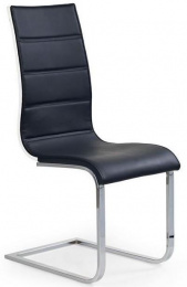 Jedálenská stolička K104 biela/čierna eko koža