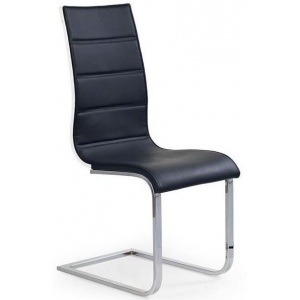 Jedálenská stolička K104 biela/čierna eko koža
