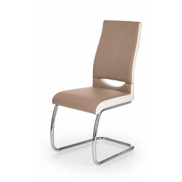 stolička K259 cappuccino/biela