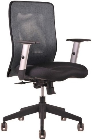 kancelárska stolička LEXA bez podhlavníka, farba antracit gallery main image