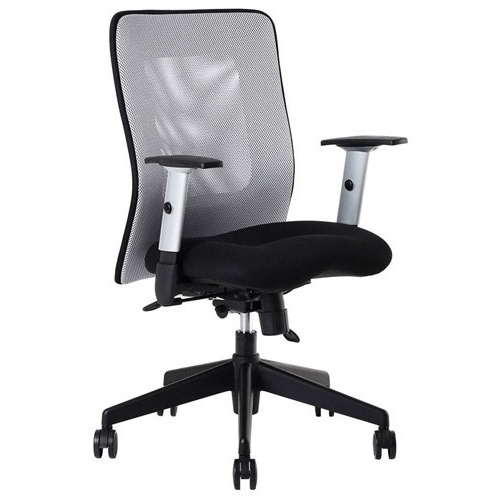 kancelárska stolička LEXA bez podhlavníka,farba šedá