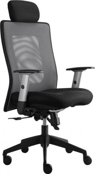 kancelárská stolička LEXA s podhlavníkom, antracit gallery main image