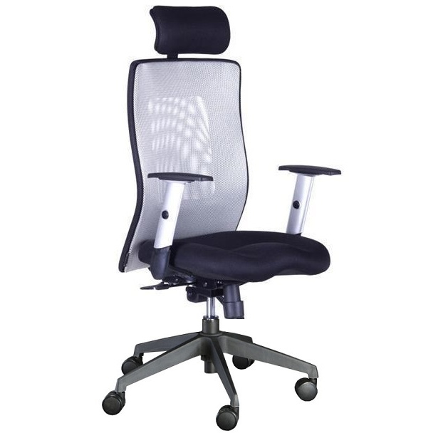 kancelárska stolička LEXA XL + 3D podhlavník,šedá