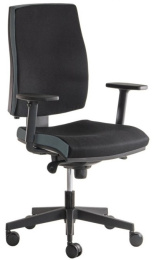kancelárská stolička JOB bez podhlavníka s podrúčkami, BLACK 27