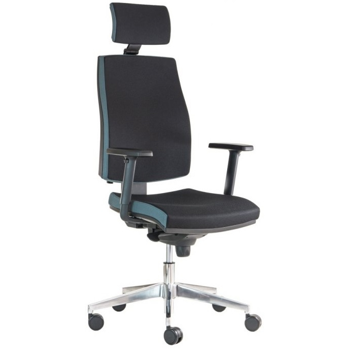 kancelárská stolička JOB s 3D PDH a podrúčkami, BLACK 27