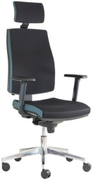 kancelárská stolička JOB s 3D PDH a podrúčkami, BLACK 27 gallery main image