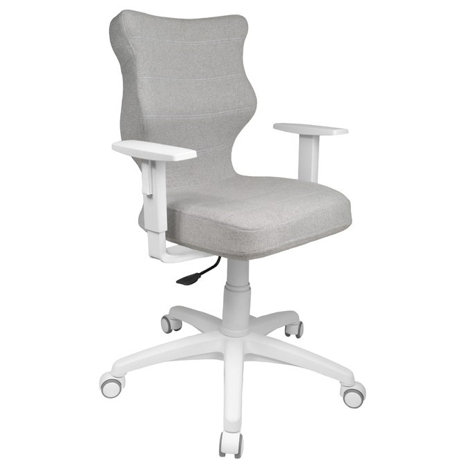 kancelárská stolička DUO WHITE sivá