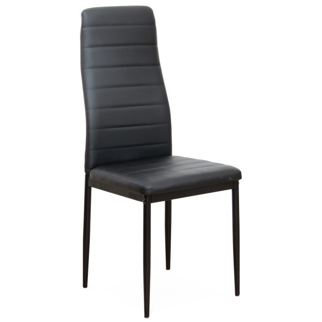 jedálenská stolička COLETA NOVA čierná ekokoža/čierná podnož