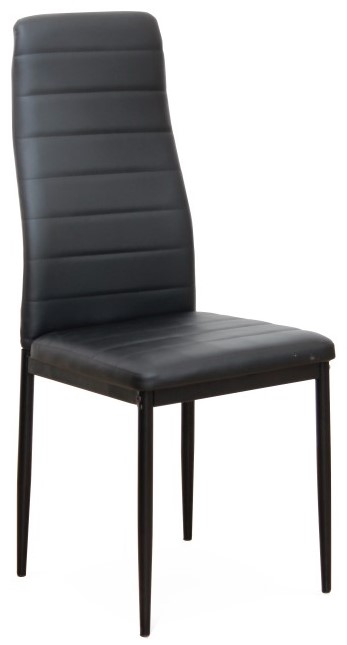 jedálenská stolička COLETA NOVA čierná ekokoža/čierná podnož gallery main image