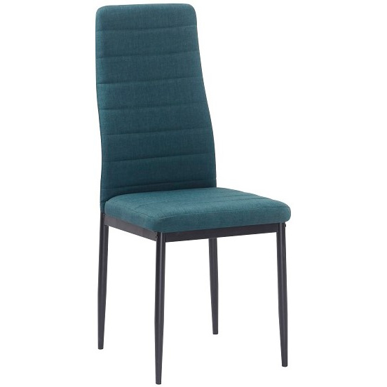 jedálenská stolička COLETA NOVA smaragdová tkanina/čierná podnož