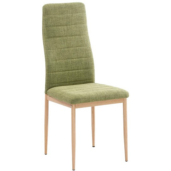 jedálenská stolička Colette NOVA zelená látka / kovová podnož
