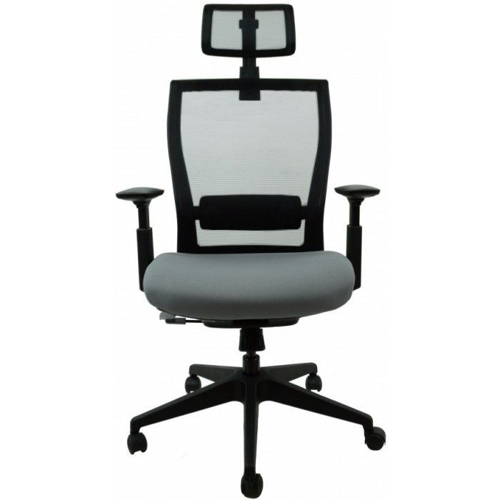 Kancelárská stolička M5 čierny plast, čierno-sivá
