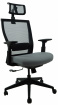 Kancelárská stolička M5 čierny plast, čierno-sivá
