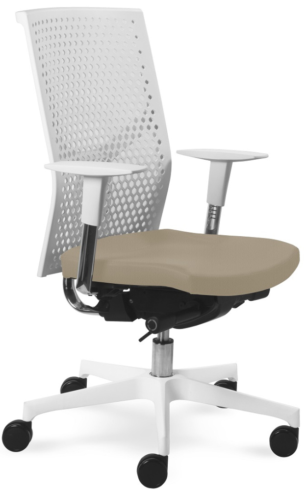 kancelárská stolička Prime 2301 W, biele prevedenie gallery main image