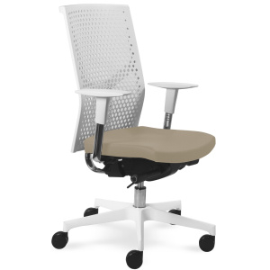 kancelárská stolička Prime 2301 W, biele prevedenie