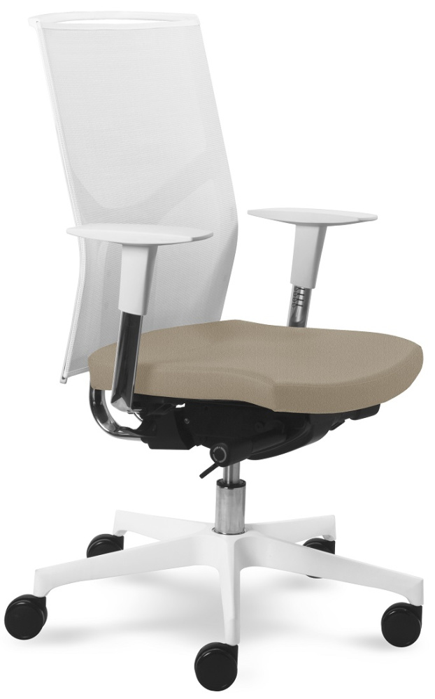 kancelárská stolička Prime 2302 W, biele prevedenie gallery main image