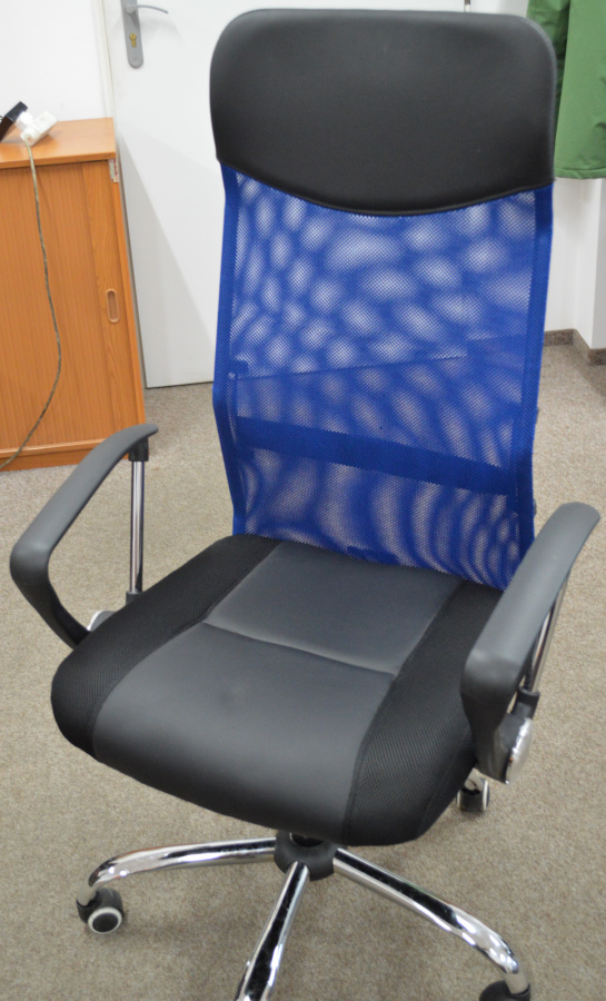kancelárska stolička IDAHO modrá sieťovina, č. AOJ191 gallery main image