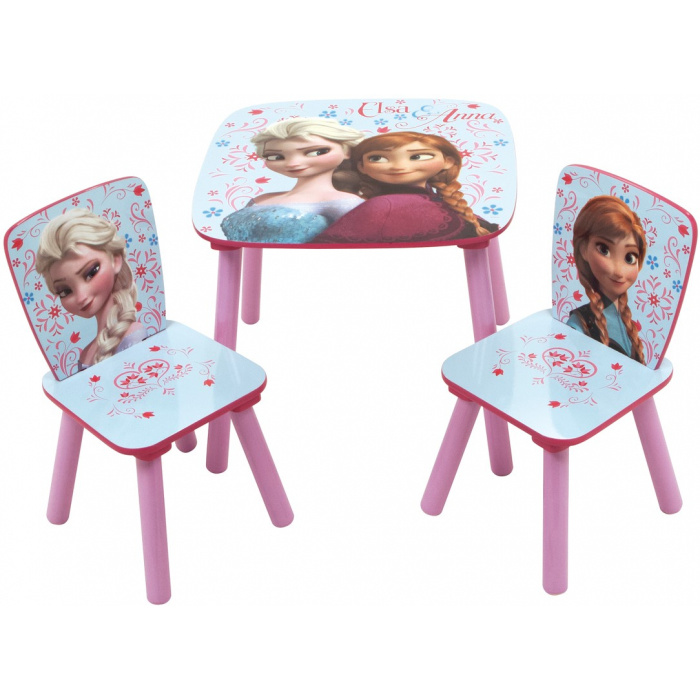 Detský stôl s stoličkami Frozen - fialovo-modrý