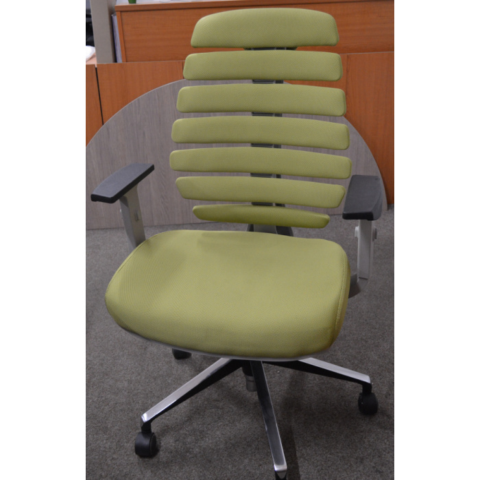 kancelárska stolička FISH BONES sivý plast, oliva 26-32, č. AOJ278
