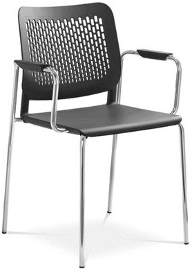 Konferenčná stolička 170-N4/B s područkami gallery main image