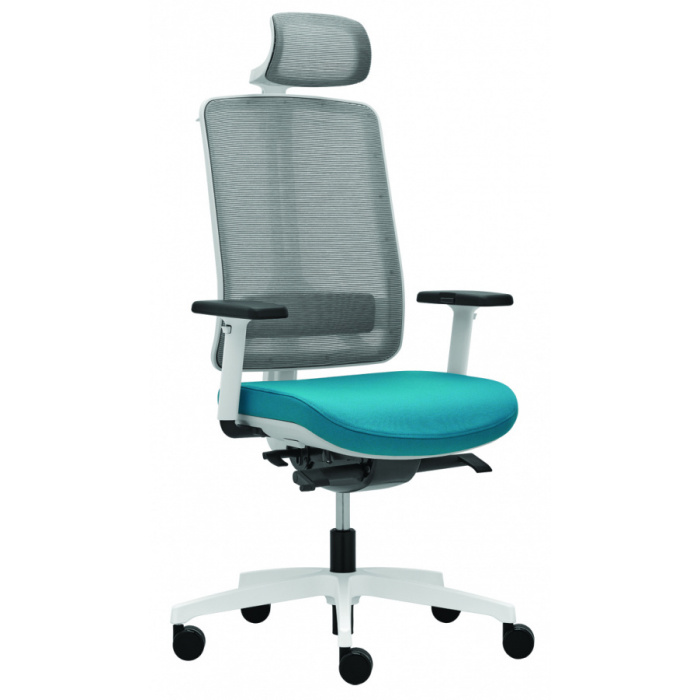 kancelárska stolička FLEXI FX 1103 A, biele prevedenie
