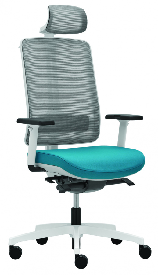 kancelárska stolička FLEXI FX 1103 A, biele prevedenie gallery main image