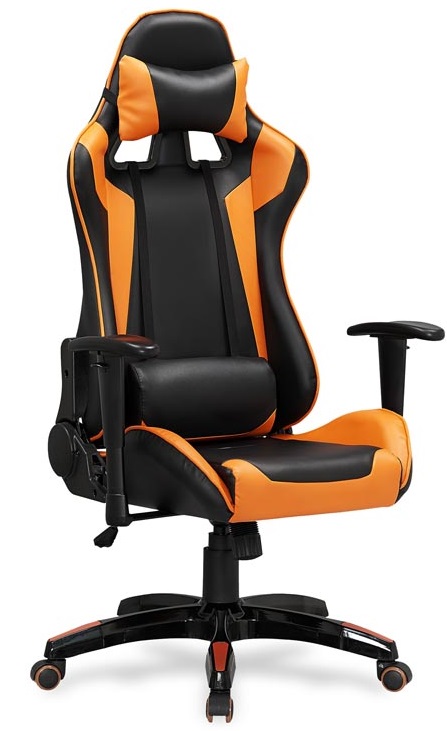 herní židle DEFENDER čierno-oranžová gallery main image