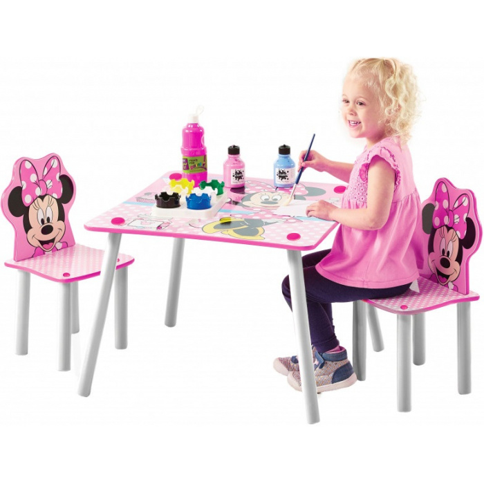 Detský stôl so stoličkami MYŠKA MINNIE