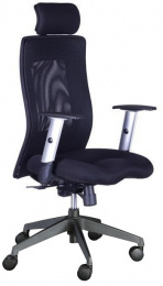 kancelárska stolička LEXA XL + 3D podhlavník, čierna