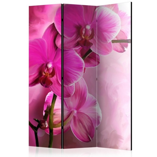 Paraván ružové orchidey 3 dielny