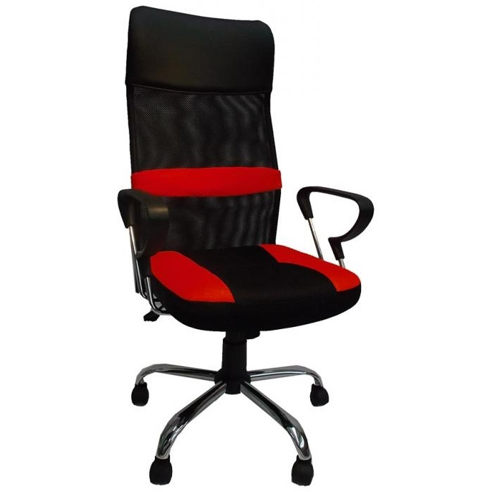 kancelárska stolička Stefanie červeno-čierná