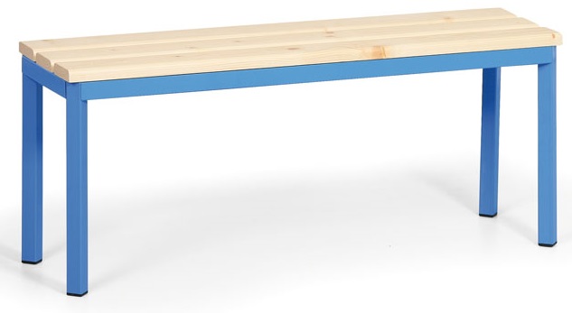 Šatňová lavica 1 m, modrá podnož gallery main image