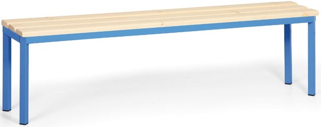 Šatňová lavica 1,5 m, modrá podnož gallery main image