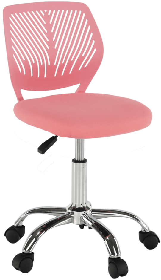 Študentská otočná stolička, růžová/ chróm, SELVA  gallery main image