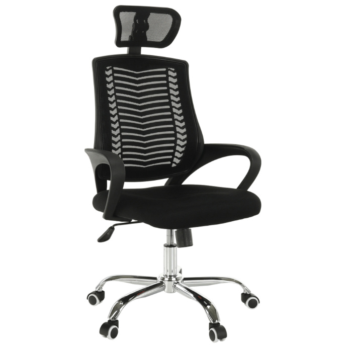 Kancelárská stolička, čierna/chrom, IMELA TYP 1