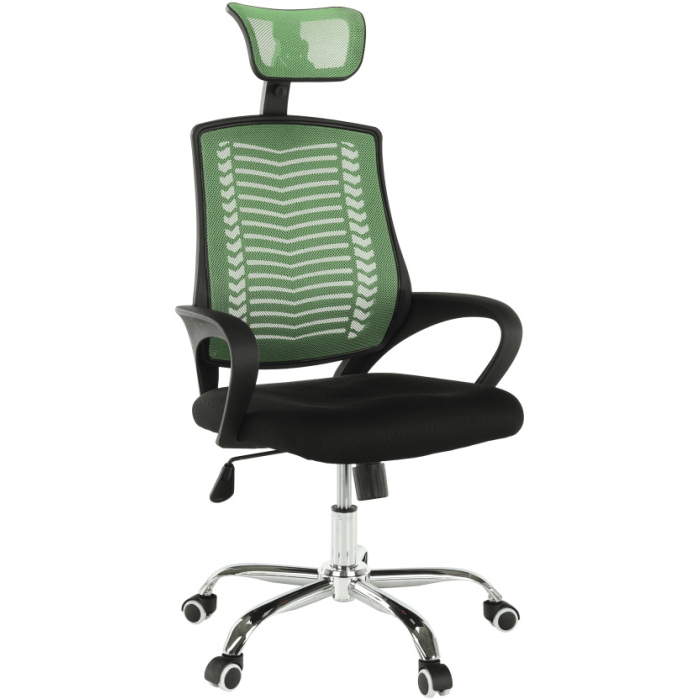 Kancelárská stolička, zelená/čierna/chrom, IMELA TYP 1