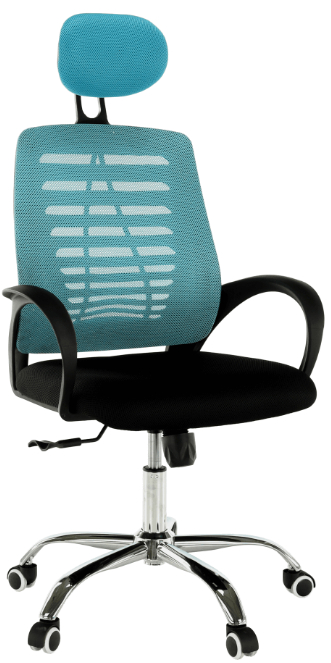 Kacelárská stolička, modrá/čierná, ELMAS gallery main image