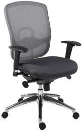 kancelárská stolička OKLAHOMA sivá bez podhlavníka