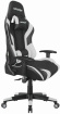 Herná stolička MRacer koženka, čierno-biela