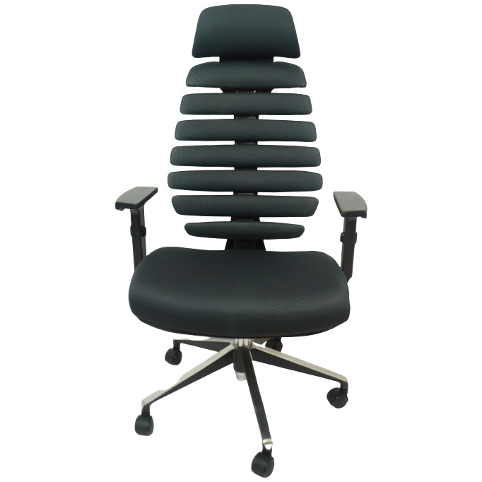kancelárska stolička FISH BONES PDH čierny plast, šedá  TW12 č.AOJ1018