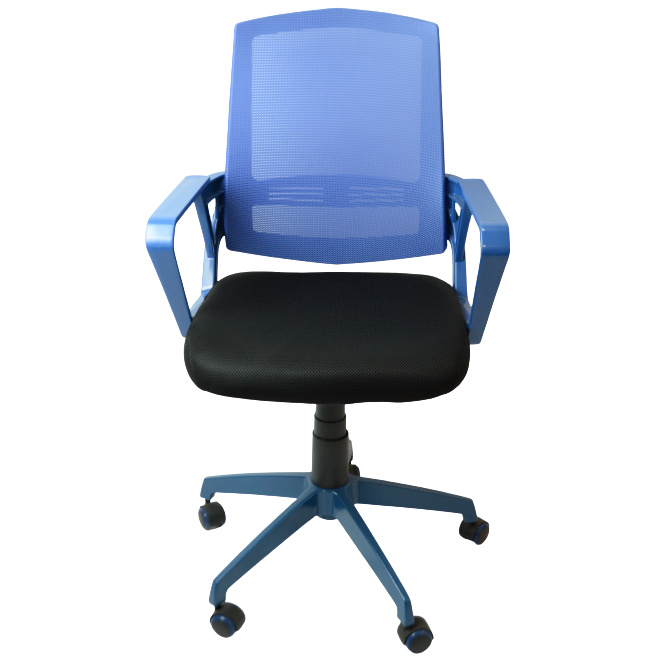 študentská stolička SUN, modré područky, modrý operadlo, čierny sedák č.AOJ1097