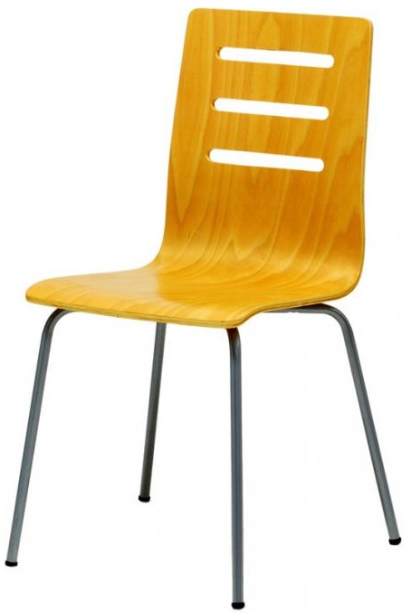 Jedálenská stolička TINA buk/chróm gallery main image