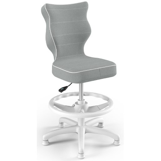 Detská stolička Petit White 4 HC + F s oporným kruhom sivá
