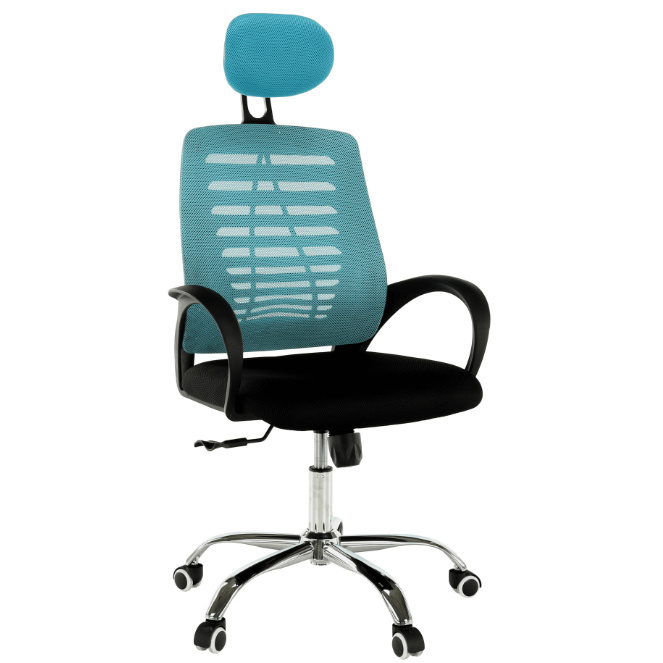 Kacelárská stolička, modrá/čierná, ELMAS č.AOJ1225S