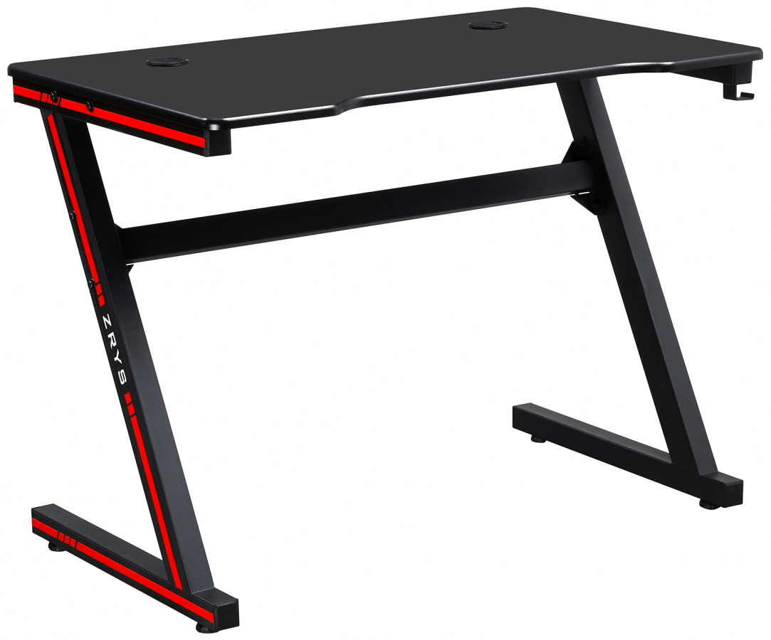 Herný stôl/ počítačový stôl, čierna/ červená, MACKENZIE 100 cm gallery main image