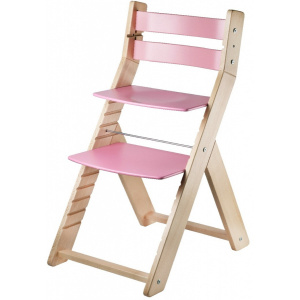 Rastúca stolička SANDY natur/ růžová