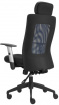 kancelárska stolička LEXA s podhlavníkom, čierna, č.AOJ1358S