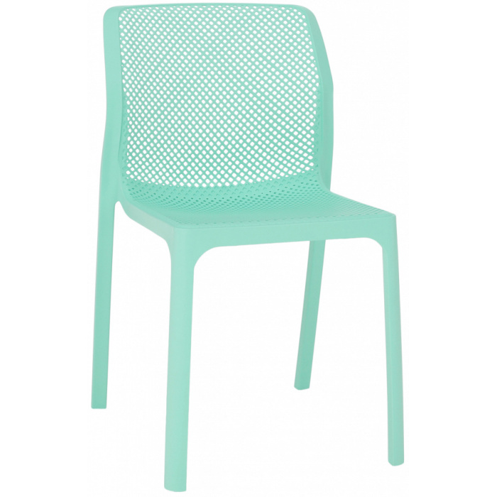 Stohovateľná stolička LARKA, mentolová/ plast