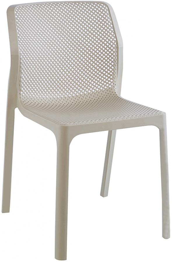 Stohovateľná stolička LARKA, sivohnedá taupe/plast gallery main image
